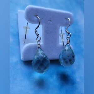 Rainy Teardrop Earrings 925 Silver Handmade
